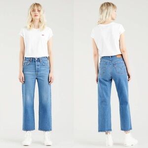Levi’s Premium Denim RIBCAGE Straight Ankle Jeans In Jeans Color Women’s Size 30